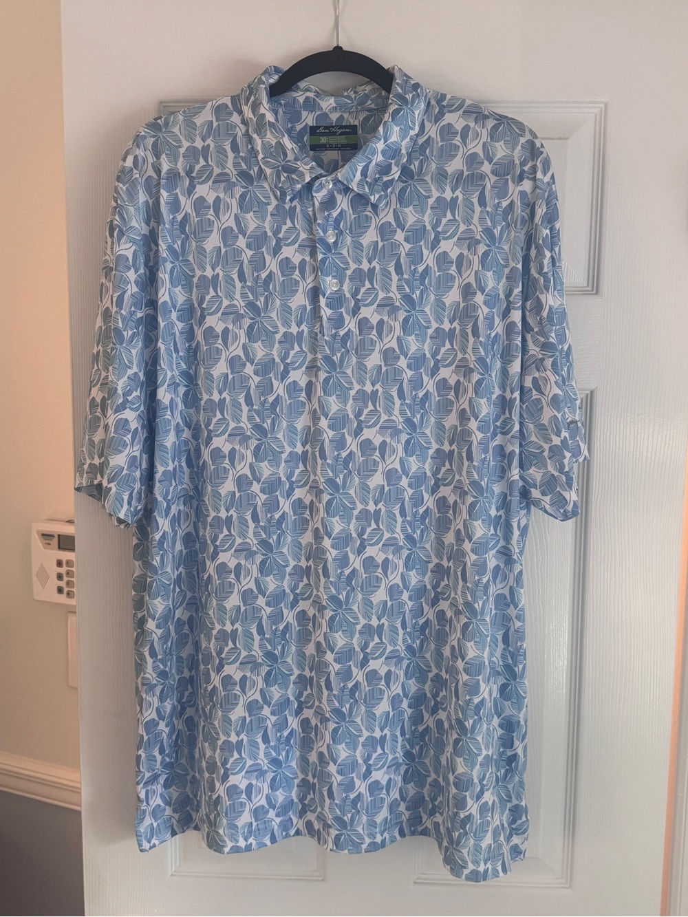 Hogan Men’s Leaf-Print Polo Mens Casual Shirt Polo Shirt for a Man Golf Top